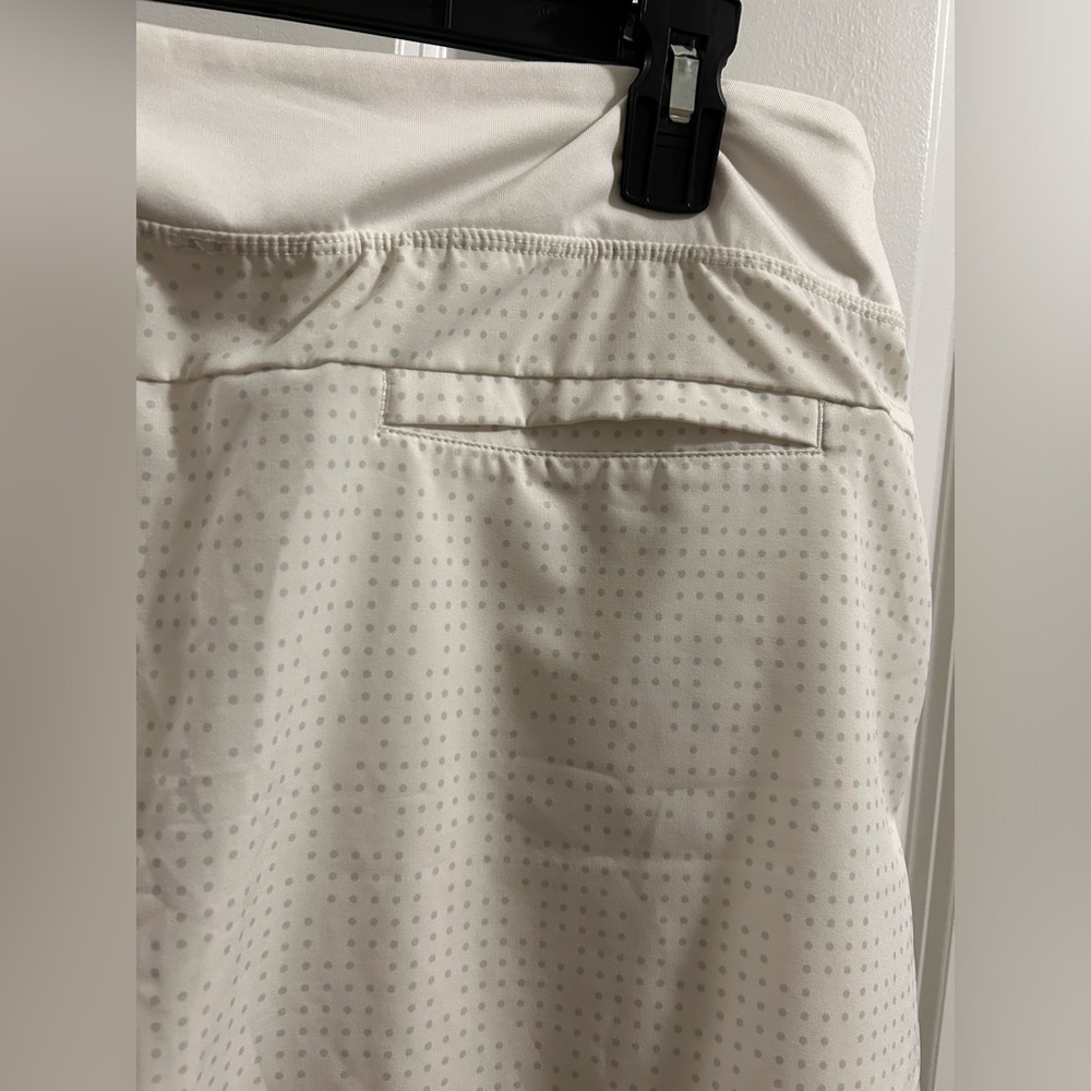 Nike Golf Tour Performance Dri Fit Skort Skirt White Grey Polka Dots Size L - Picture 6 of 9